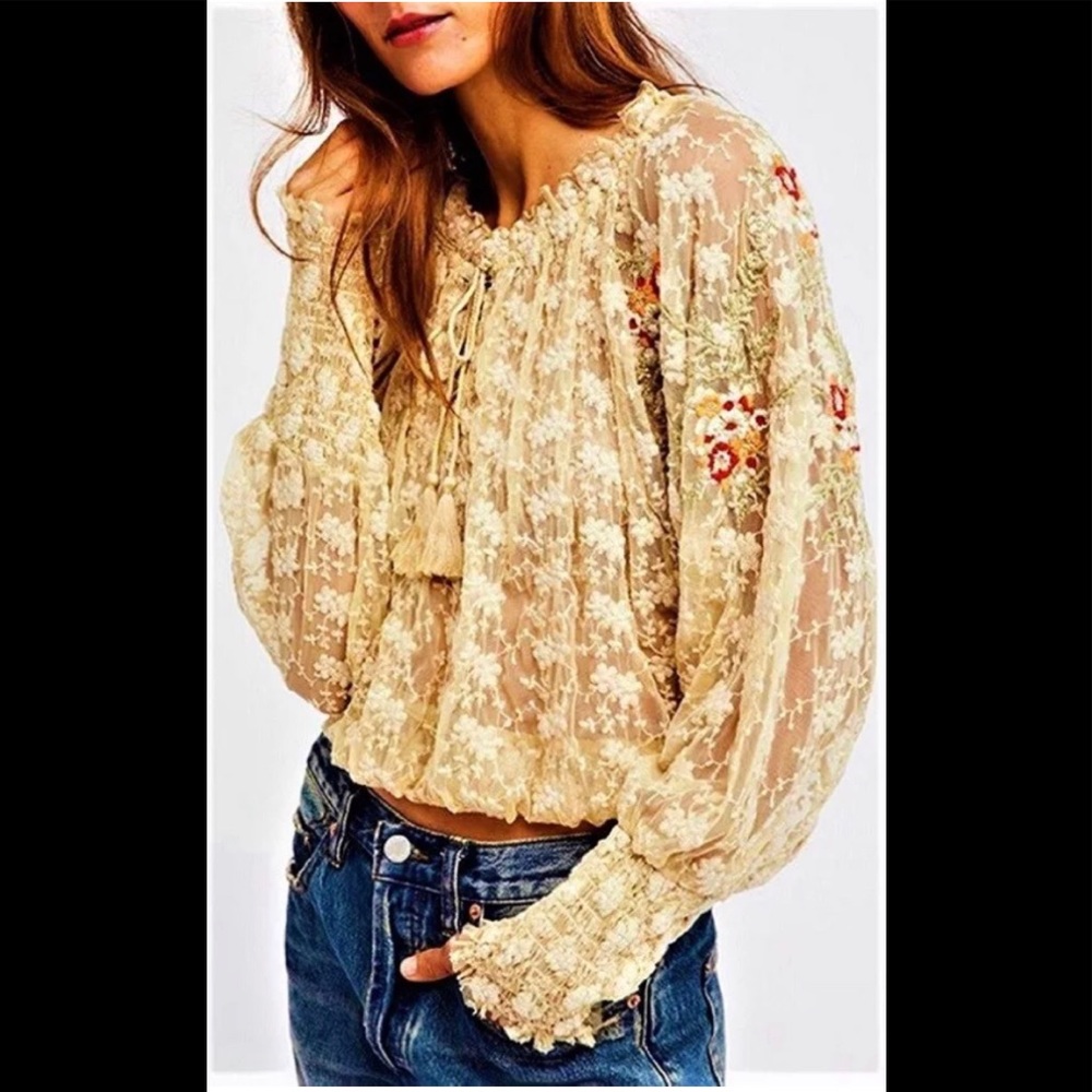 Free people lace blouse